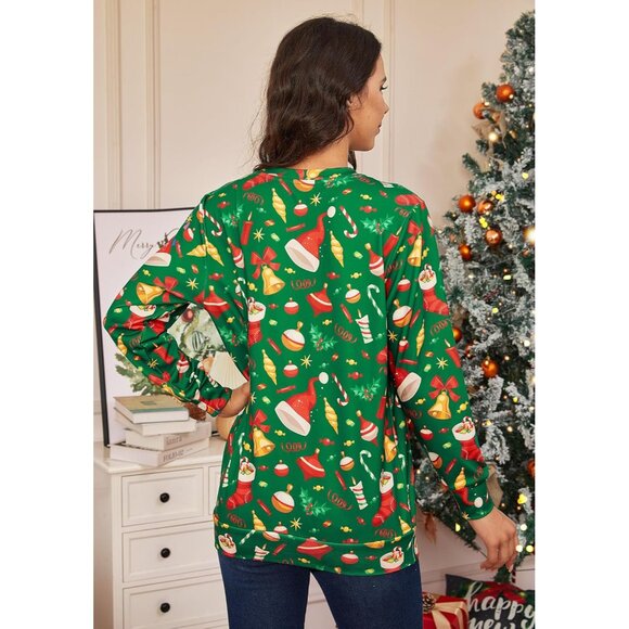 Unisex Christmas 3D Print Sweater Crew Neck Pullover Festive Humor - Picture 6 of 7